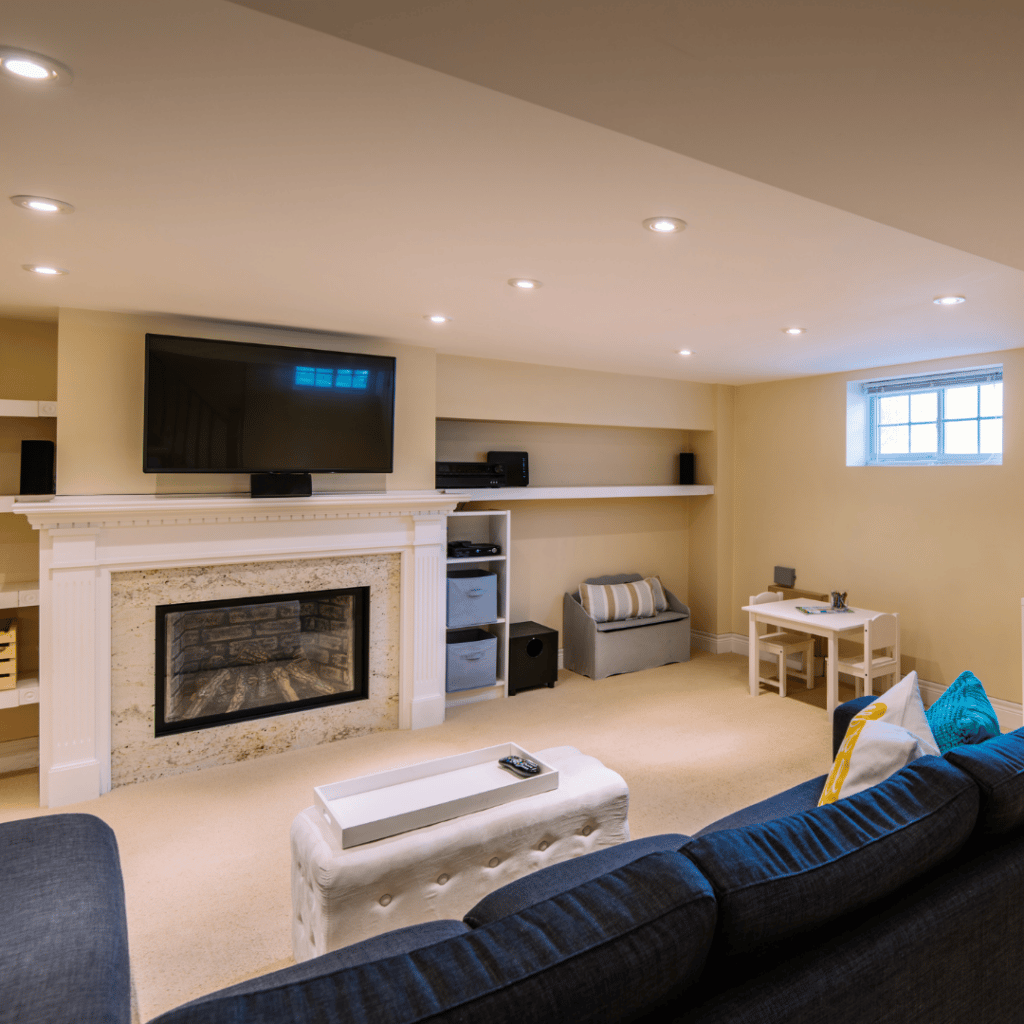 a finished basement can increase your home’s value
